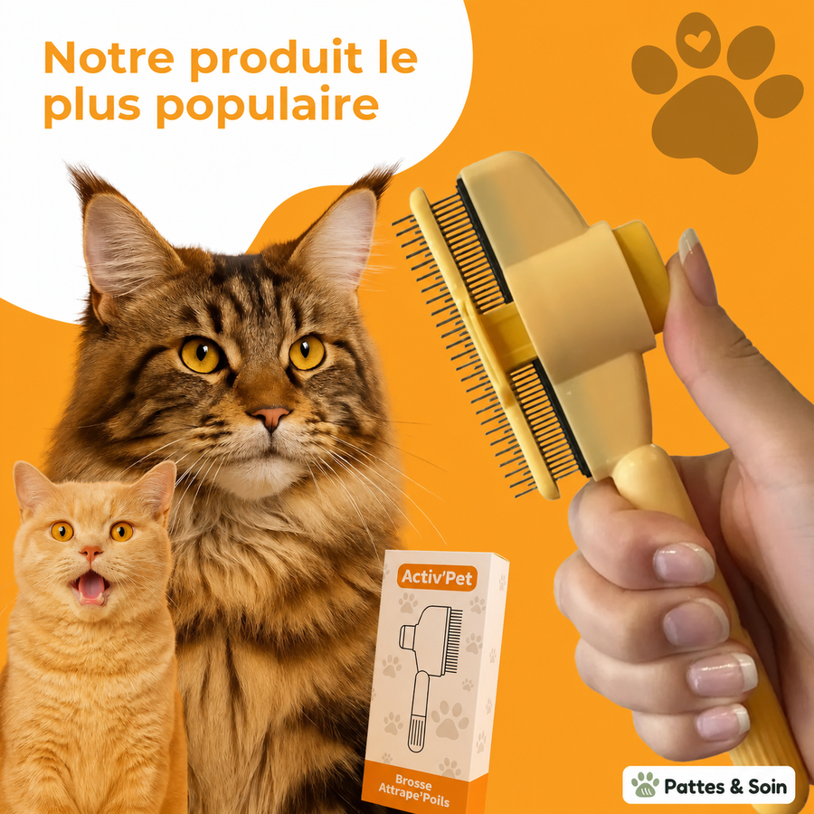 Brosse Attrape-Poils — Chats & Chiens