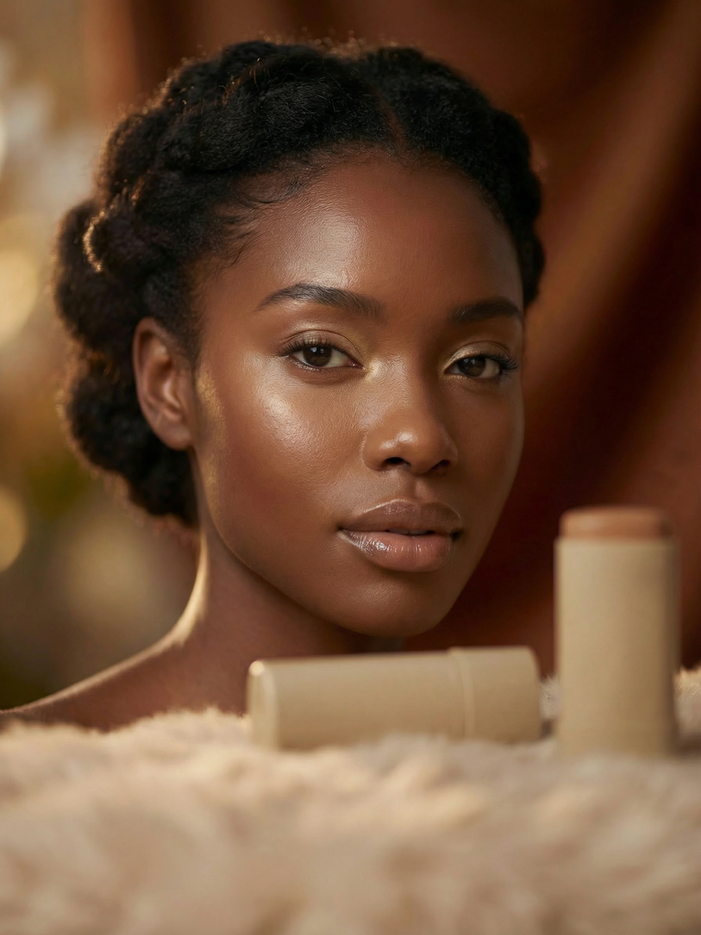 Portrait lumineux pour le soin teinté